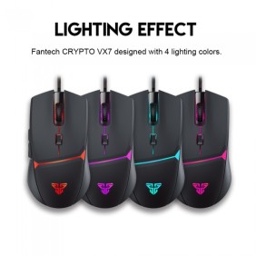 Fantech VX7 CRYPTO, Advanced Sensor 8000DPI, RGB Lighting, Wired Gaming Mouse