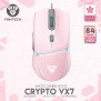 Fantech VX7 CRYPTO, Advanced Sensor 8000DPI, RGB Lighting, Wired Gaming Mouse (Pink)