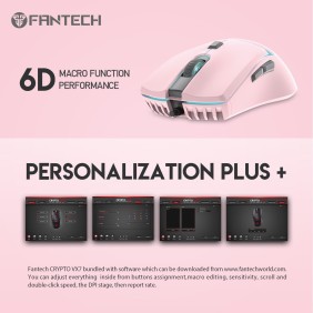 Fantech VX7 CRYPTO, Advanced Sensor 8000DPI, RGB Lighting, Wired Gaming Mouse