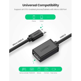 UGREEN OTG Cable Adapter from Micro-USB Male to USB-A Female - US133 10396