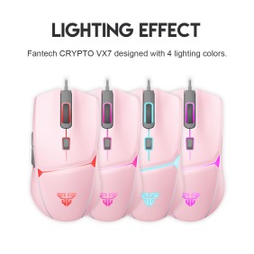 Fantech VX7 CRYPTO, Advanced Sensor 8000DPI, RGB Lighting, Wired Gaming Mouse