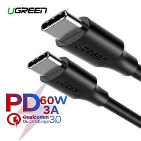 UGREEN USB-C to USB-C PD60W Fast Charge Cable, Available in 0.5M, 1M, 1.5M, 3M - US286 50996 50997 50998 60788