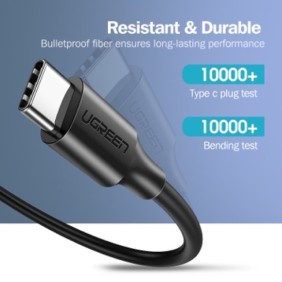 UGREEN USB-C to USB-C PD60W Fast Charge Cable, Available in 0.5M, 1M, 1.5M, 3M - US286 50996 50997 50998 60788