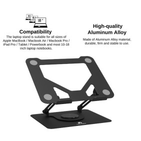 Mikuso LS-070 Aluminum 360 Rotation Laptop Stand