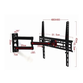 Advanced Full Motion TV Bracket - Multi-Directional Movable Stand, Fits 23 to 60 Inch, High-Quality SH-0440P