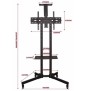 Movable Floor TV Stand - Adjustable, Fits 32 to 65 Inch Screens HT1500