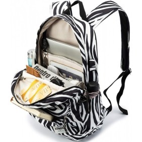 Kinmac Backpack KMB440 Zebra, Fashion Design, High Quality, Soft Interior Lining & Water-resistant