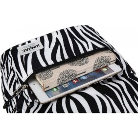 Kinmac Backpack KMB440 Zebra, Fashion Design, High Quality, Soft Interior Lining & Water-resistant