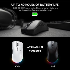 Fantech XD5 HELIOS GO, Dual Mode Wired & Wireless Gaming Mouse, 19000DPI, Ultra light weight, Built-in Rechargeable Battery