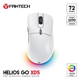 Fantech XD5 HELIOS GO, Dual Mode Wired & Wireless Gaming Mouse, 19000DPI, Ultra light weight, Built-in Rechargeable Battery