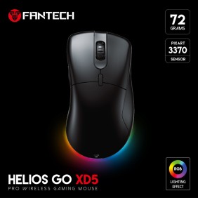 Fantech XD5 HELIOS GO, Dual Mode Wired & Wireless Gaming Mouse, 19000DPI, Ultra light weight, Built-in Rechargeable Battery