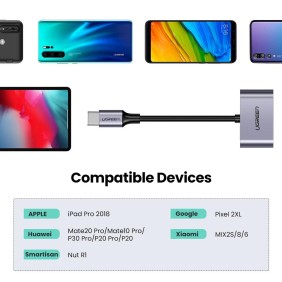 UGREEN 2-in-1 Type-C to Type-C Audio + PD USB-C Charging Adapter - CM232 60165