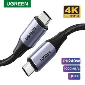 UGREEN USB-C 3.1 GEN2 Male to Male Cable support 4K@60Hz, 10Gbps, 240W, 1M - US355 80150