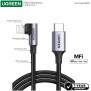 UGREEN USB-C to Angled Lightning Braided Cable & Aluminum Body, MFI Apple Certified, Fast Charging, 2M - US305 60765