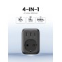 UGREEN 30W 4 in 1 Wall Outlet Extender, 3 Ports, Smart & Fast Charger for Phones, Tablets & Ipads - CD314 90613