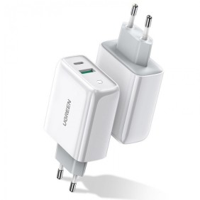 UGREEN 38W Dual-Port USB-A + USB-C Smart & Fast Charger for Phones, Tablets & Ipads - CD170 60468