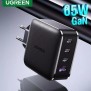 UGREEN 65W GaN Tech Chip, 4 Ports Charger for Phones, Tablets, Ipads, Laptops & MacBooks - CD224 70774