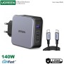 UGREEN NEXODE 140W GaN Tech Chip, 3 Ports Charger for Phones, Tablets, Ipads, Laptops & MacBooks - CD289 90549