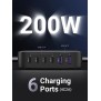 UGREEN NEXODE 200W GaNInfinity Chip, 6 Ports Charger for Phones, Tablets, Ipads, Laptops & MacBooks - CD271 40914