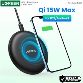 UGREEN 15W Fast Wireless Charging Pad - CD186 15112