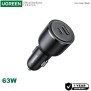 UGREEN 63W Dual Port Fast Car Charger, for Phones, Tablets & Ipads - CD239 90645