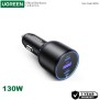 UGREEN 130W 3 Ports Fast Car Charger, for Phones, Tablets, Ipads, Laptops & MacBooks - CD293 90413