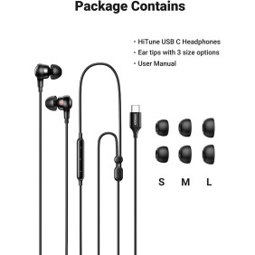 UGREEN USB-C Earphone with Microphone and Volume Control, Noise Isolation, Powerful Bass - EP103 30638