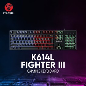 Fantech K614L FIGHTER III, Mechanical Feel, RGB Lighting, Wired Gaming Keyboard