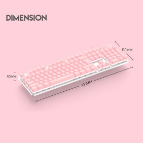 Fantech K613L FIGHTER II, Mechanical  Feel, Stylish Pink Wired Gaming Keyboard