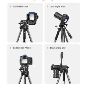 UGREEN Professional Camera Tripod Adjustable Height from 53.5 to 175cm with Mobile Phone Holder and Travel Bag - LP661 15187