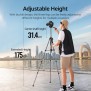 UGREEN Professional Camera Tripod Adjustable Height from 53.5 to 175cm with Mobile Phone Holder and Travel Bag - LP661 15187