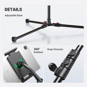 UGREEN 2 In 1 Tripod Stand with two holders, one for phone and one for tablet, Adjustable Height up to 170cm - LP585 15647