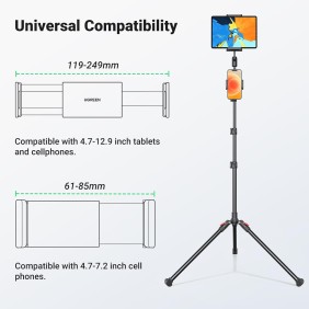 UGREEN 2 In 1 Tripod Stand with two holders, one for phone and one for tablet, Adjustable Height up to 170cm - LP585 15647