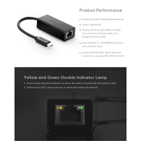 UGREEN USB-C to Ethernet Adapter - RJ45, 10/100Mbps - 30287