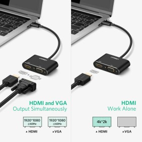 UGREEN USB-C to 4k HDMI + VGA Converter - MM123 30843