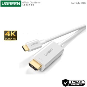 UGREEN USB-C Male to HDMI Male Cable 1.5m, Support 4K@30Hz - MM121 30841