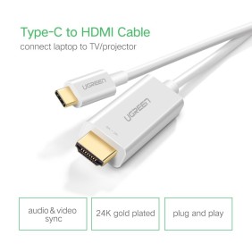 UGREEN USB-C Male to HDMI Male Cable 1.5m, Support 4K@30Hz - MM121 30841