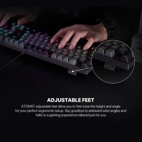 Fantech SUMI Edition MK876V2 - ATOM87, Pro Wired Mechanical Keyboard with RGB Lighting Gray