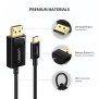 UGREEN  USB-C Male to Diplay Port Male Braided Cable 1.5m, Support 4K@60Hz - MM139 50994