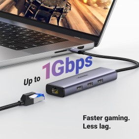 UGREEN 6-in-1 USB-C HUB Docking Station, 3x USB3.0 + 4K HDMI + Lan RJ45 (1000Mbps) + USB-C Power Delivery Port - CM512 15598