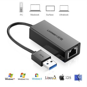 UGREEN USB 3.0 A Gigabit Ethernet Adapter - RJ45 LAN 10/100/1000Mbps - CR111 20256