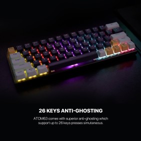 Fantech MIZU Edition MK874V2 - ATOM63, Pro Wired Mechanical Keyboard with RGB Lighting Navy Blue