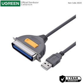 UGREEN USB to IEEE1284 Parallel Printer Cable, 2 meter - CR104 20225