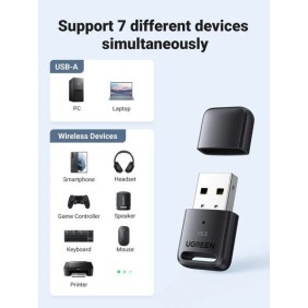 UGREEN  USB Bluetooth 5.3 Adapter, Stable & Fast Connection - CM591 90225