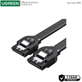 UGREEN SATA 3.0 Data Cable for 3.5 & 2.5 SSD/ HDD, 6GBps Speed, 0.5Meter - US217 30796