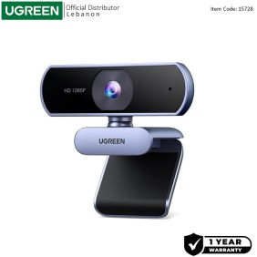 UGREEN 1080P/30fps Webcam with Microphone, Auto Light Correction, Perfect for Live Streaming & Video Calling - CM678 15728