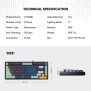 Fantech MIZU Edition MK875V2 - ATOM81, Pro Wired Mechanical Keyboard with RGB Lighting Sky Blue