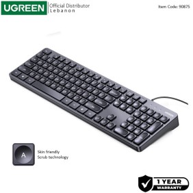 UGREEN USB Wired Keyboard, Durable and Comfort Design, for Windows & Mac - KU004 90875