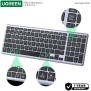 UGREEN Ultra Slim Bluetooth and Wireless Keyboard, Connect and switch Up to 4 Devices, Premium Iron Metal Material - KU005 15258