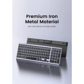 UGREEN Ultra Slim Bluetooth and Wireless Keyboard, Connect and switch Up to 4 Devices, Premium Iron Metal Material - KU005 15258